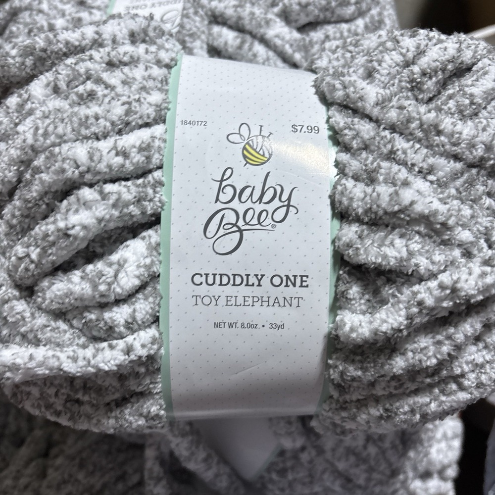 Baby Bee Cuddly One Yarn New Price Per Skein Toy Elephant 33yd